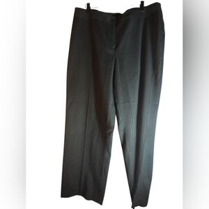 Anne Klein Black Pinstripe Pants Womens Stretch Size 14 Lagonlook Minimalist